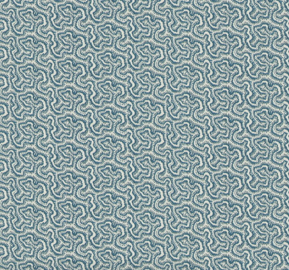 COBALT Polka Cotton Weaves by Linwood Fabric