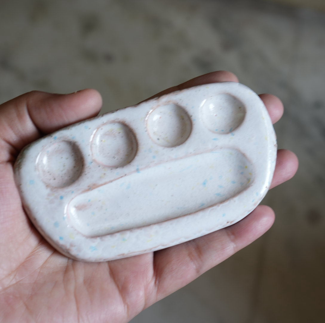 Rectangular mini Watercolor ceramic palette - Made In India