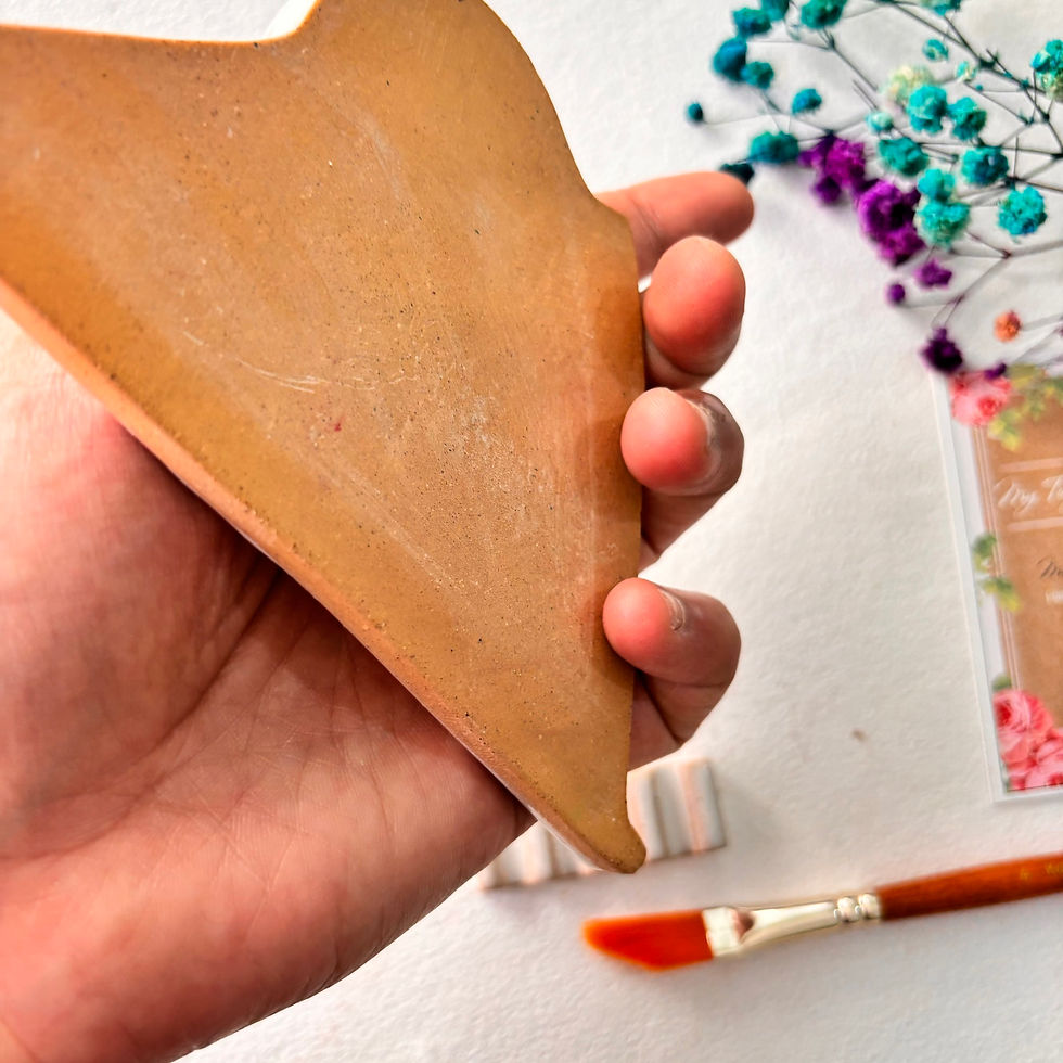 Thumbnail:  Mountain ceramic palette with free brushrest, Best gift for artist No