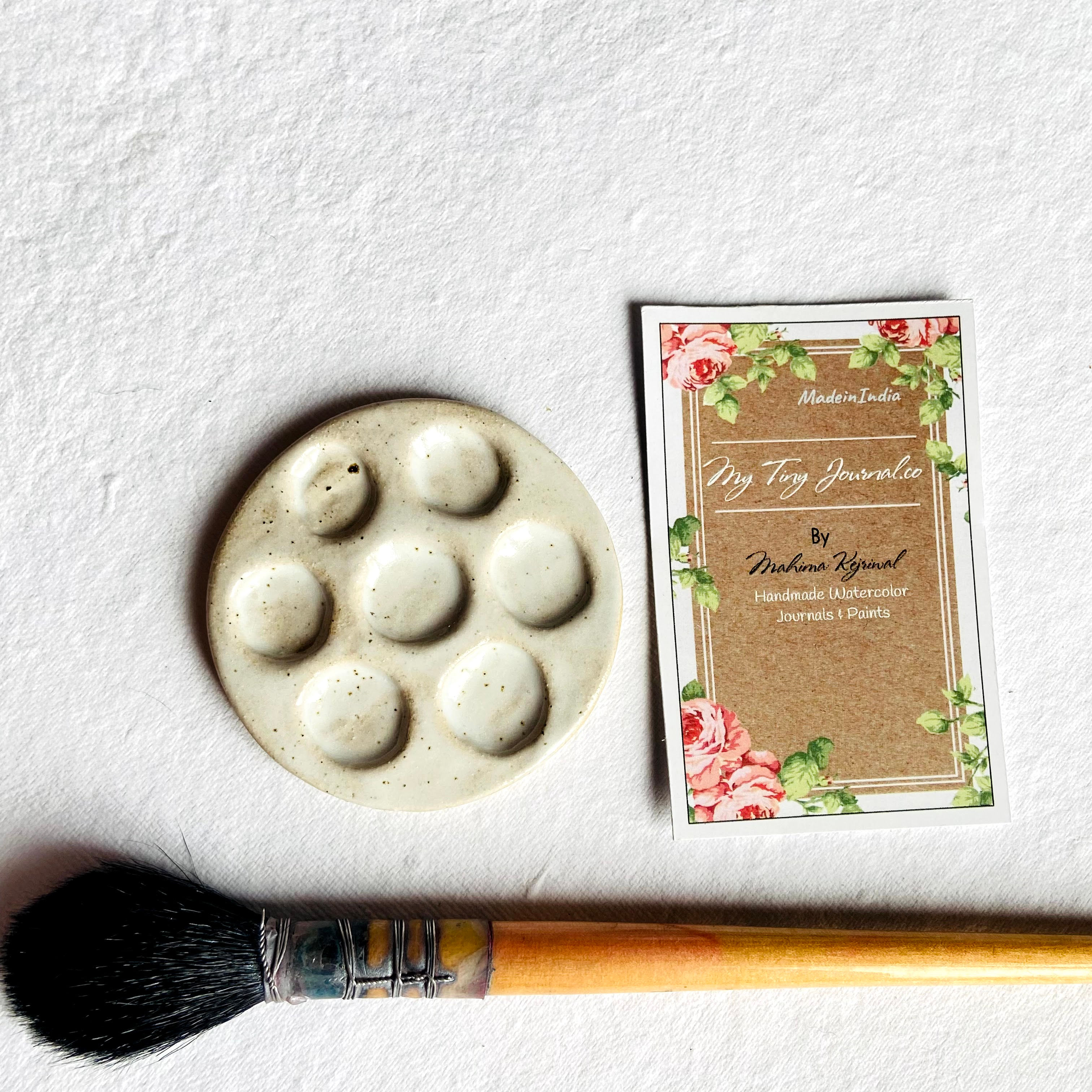 Mini Round Ceramic Palette