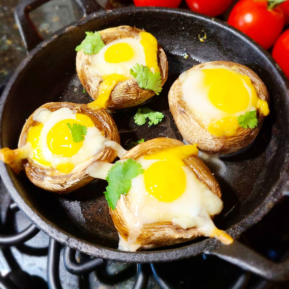 Easy, Cheesy Quail Egg Stuffed Mushroom Appetizers (Glutenfree, Soy