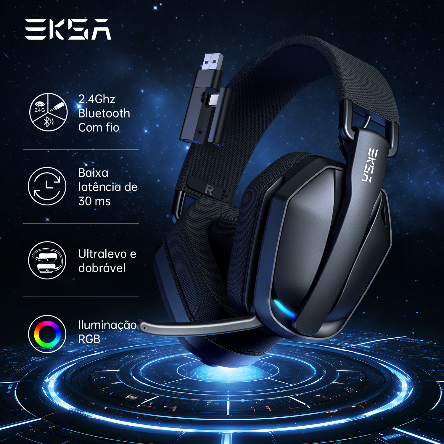G19BT Wireless Gamer Headphone Ultra-light Bluetooth 5.4