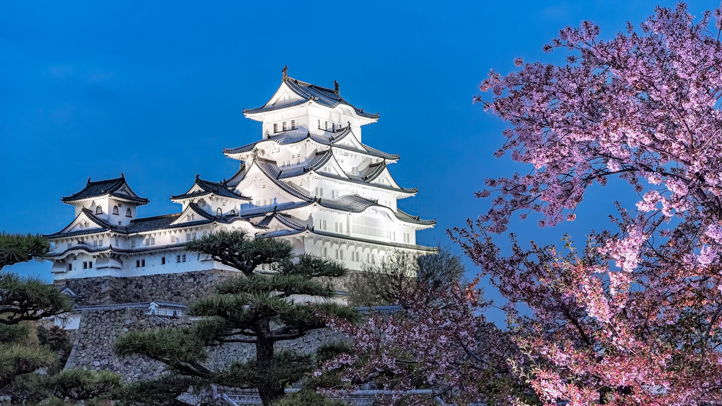 Fotografia de paisagem do Castelo de Himeji, Japão