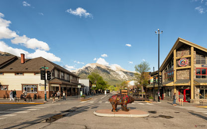 O centrinho de Canmore, Canadá