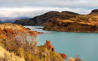 Lago Pehoé en Torres del Paine, Chile