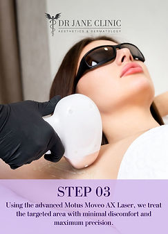 Procedure of laser hair removal at Dr Jane Clinic
