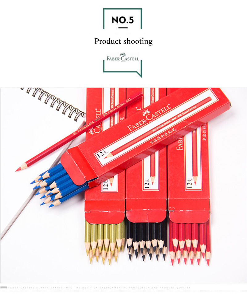 Thumbnail: 12pcs Faber Castell Single Color Oily Colored Drawing Pencil Set Sketching Penci