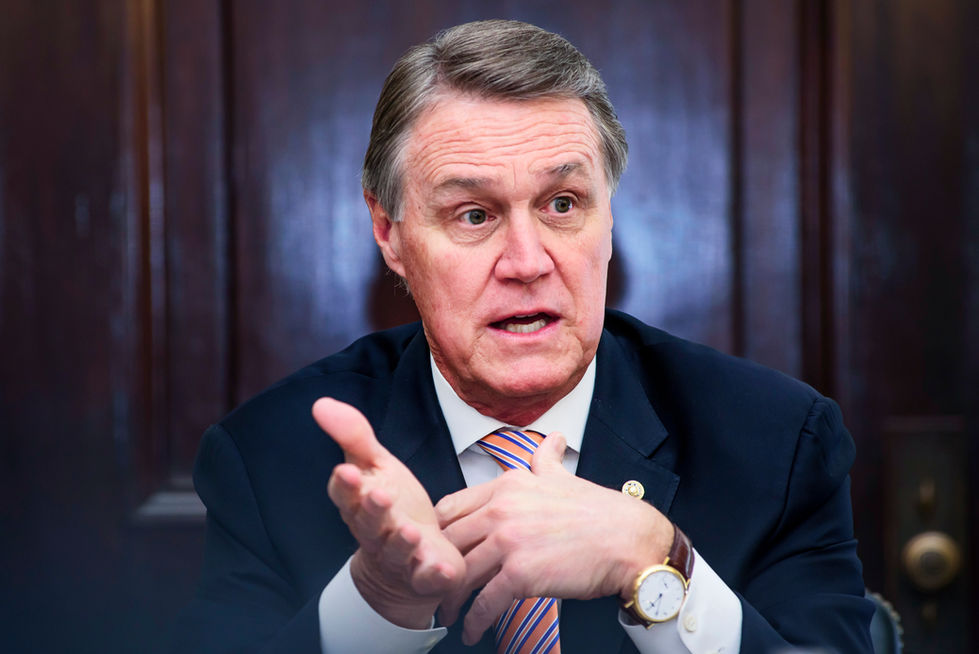 Former Senator David Perdue speaking