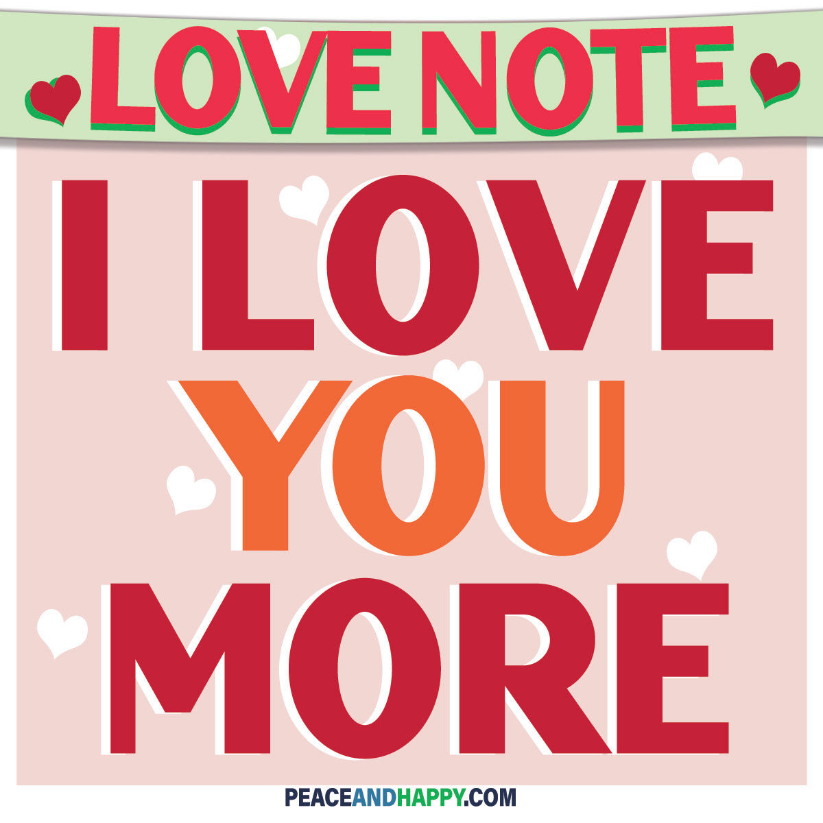 UP-WORD Sticker~I Love You More