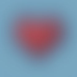 A red heart on a blue background