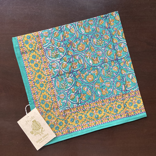 インダスバレー バンダナ「ボタニカル ツタ」hand block print bandana