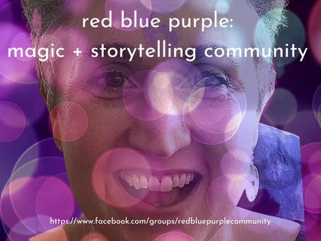 red blue purple