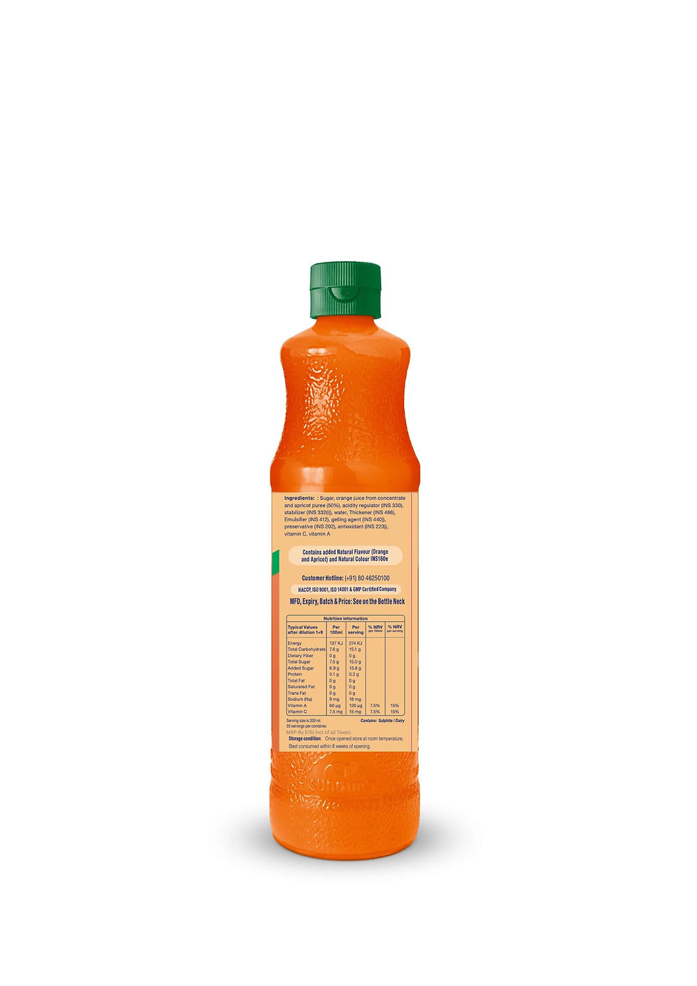 Thumbnail: Sunquick Orange & Apricot concentrate bottle, back