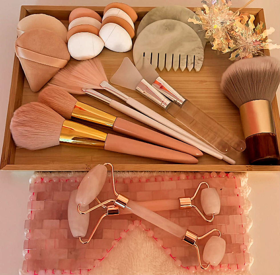 Tools used for gentle ASMR session