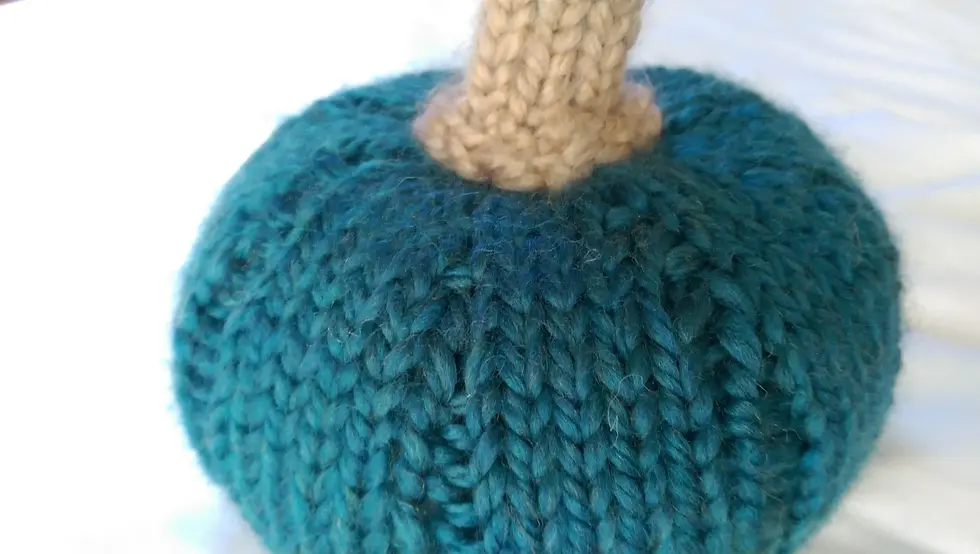 Teal Pumpkin for Allergy Awareness Knitting Pattern