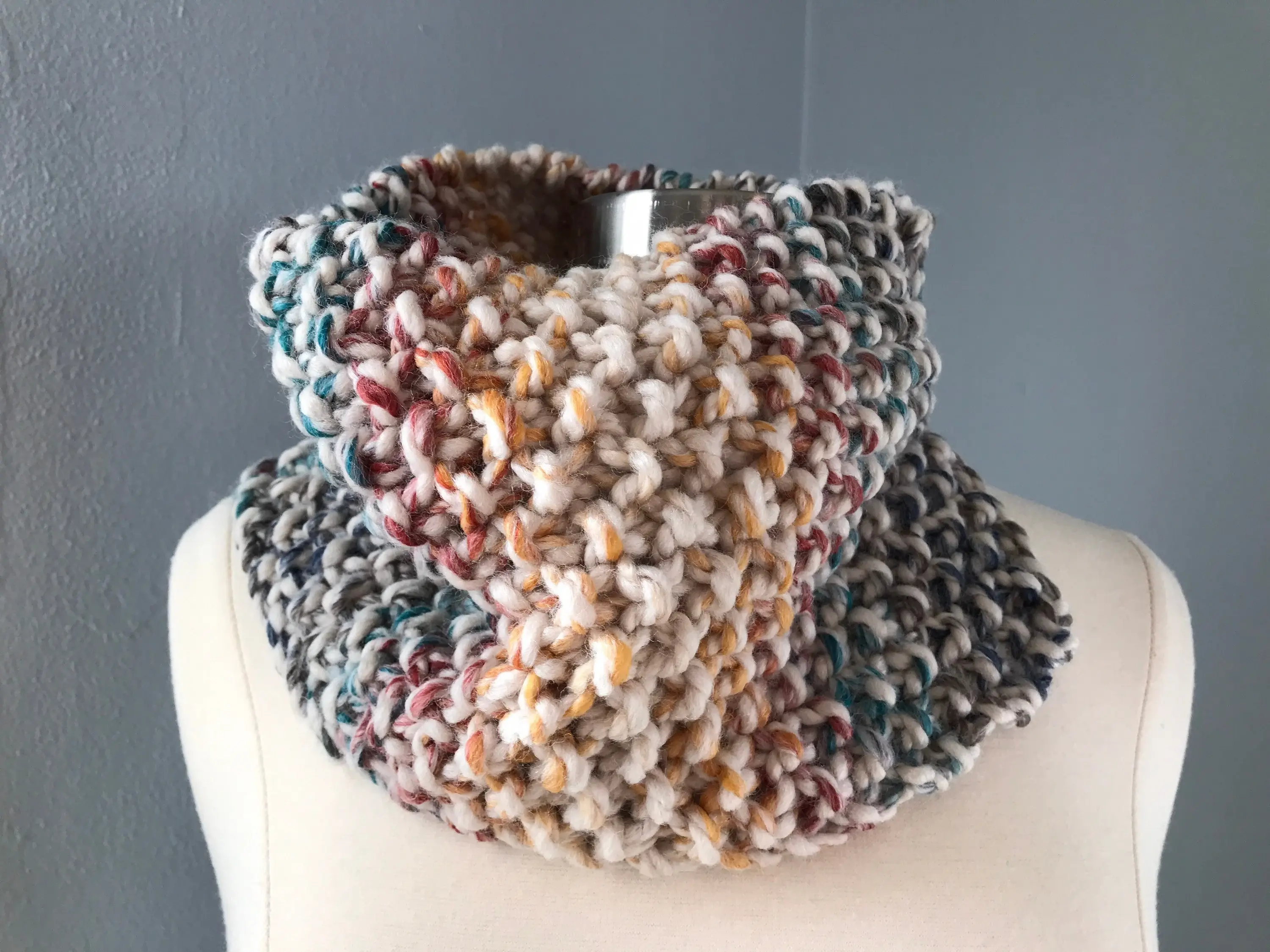 Warm Rainbow Cowl