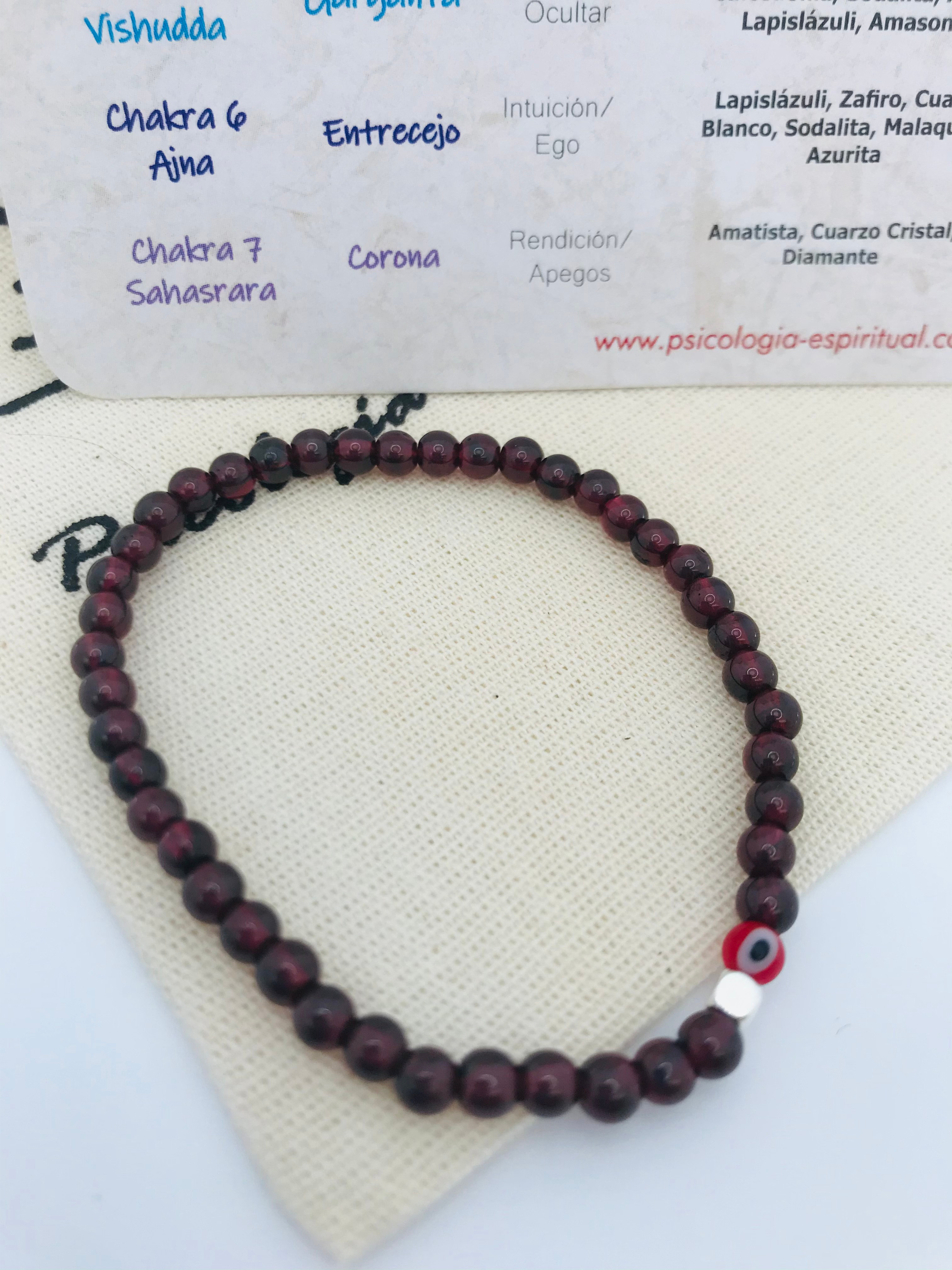 PULSERA GRANATE ROJO