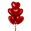 Thumbnail: Red Heart Foil Balloon Bouquet, 7 Balloons