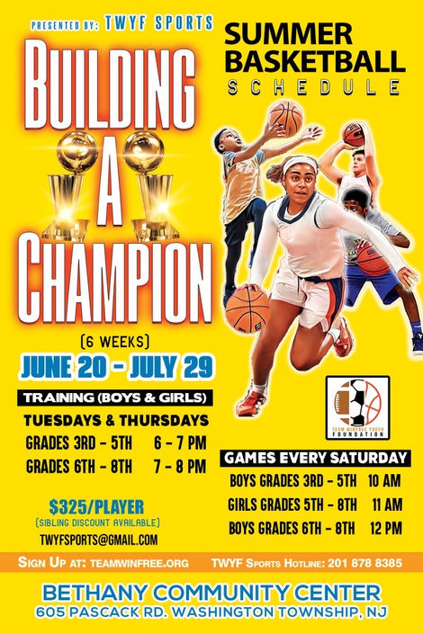 Team Winfree Youth Foundation Sports Training Athletic Skills Development New Jersey