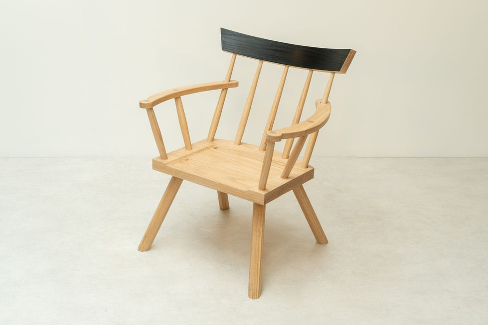 Irish-American stick chair handcrafted from American red oak by Studio Sams