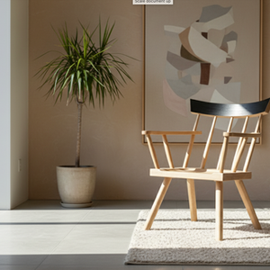 Irish-American stick chair handcrafted from American red oak by Studio Sams