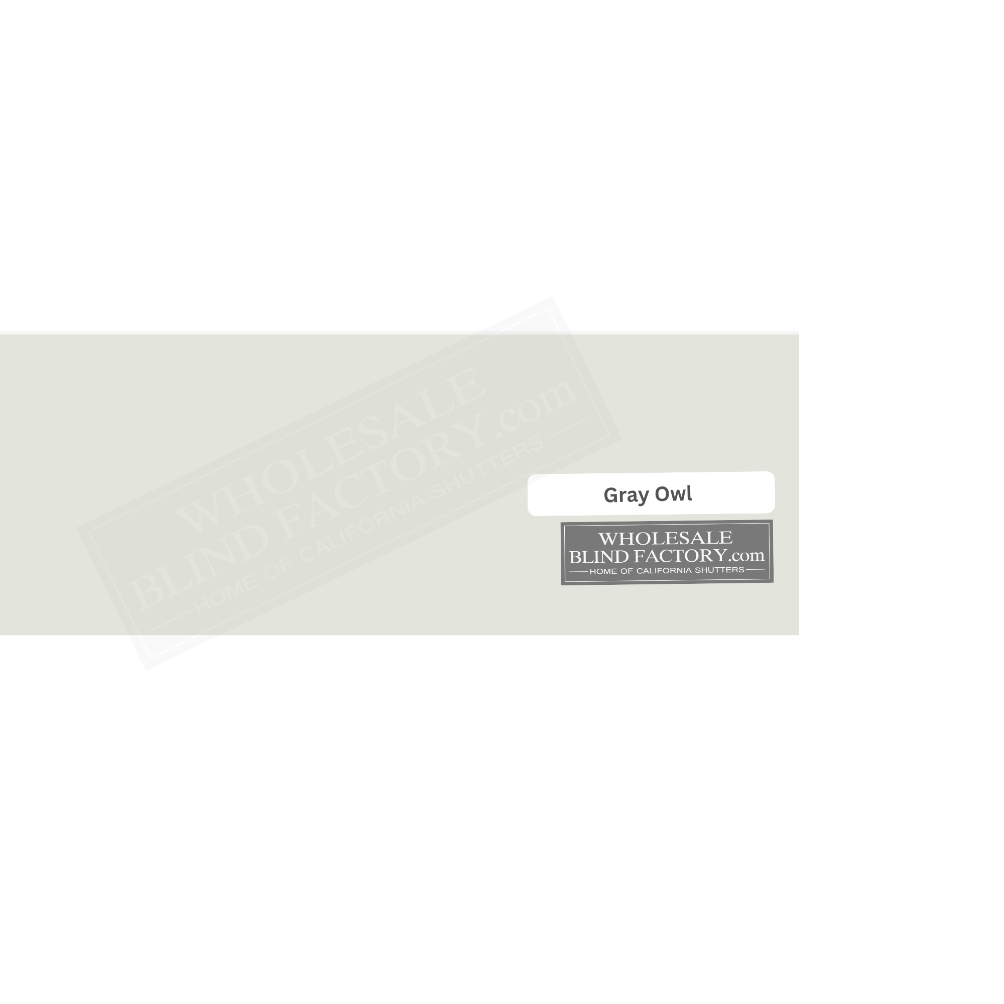 2" Standard Slats - Gray Owl