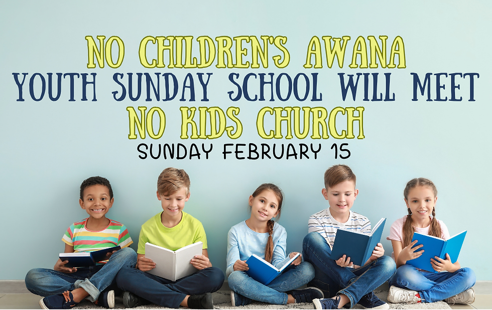 NO Awana/Kids Church