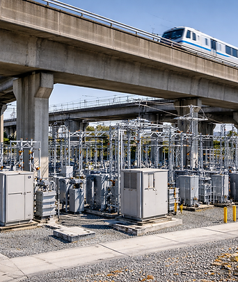BART train over electrical substation.png