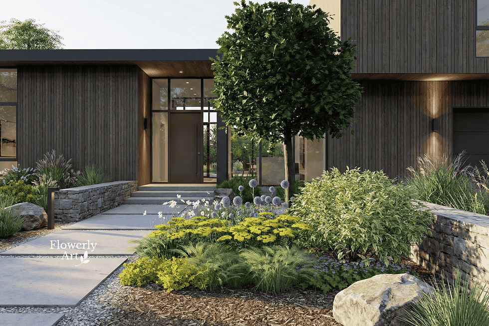 Rabata naturalistyczna przed domem