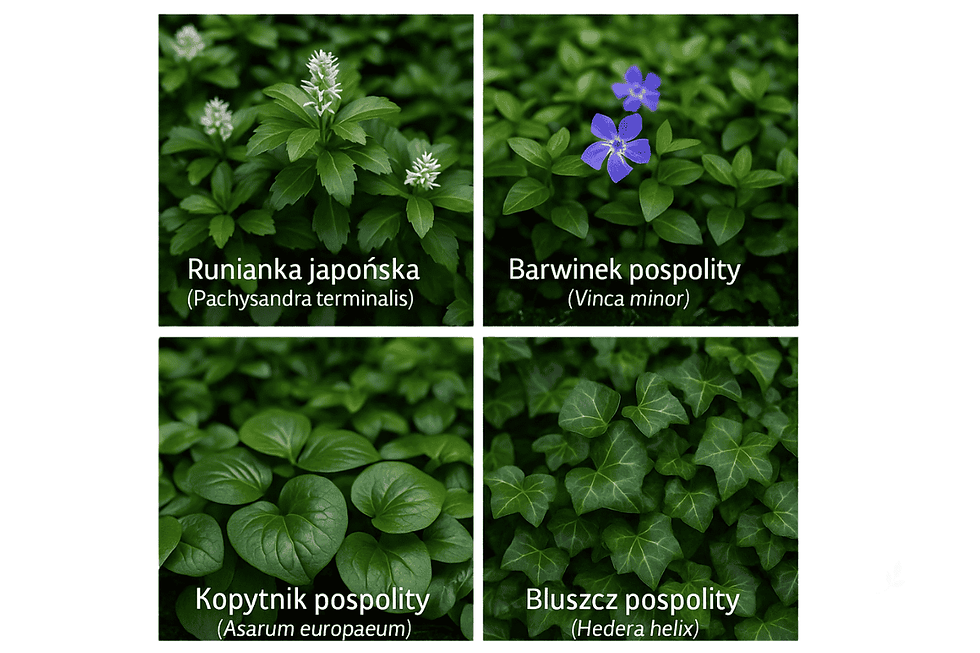rośliny okrywowe do cienia
