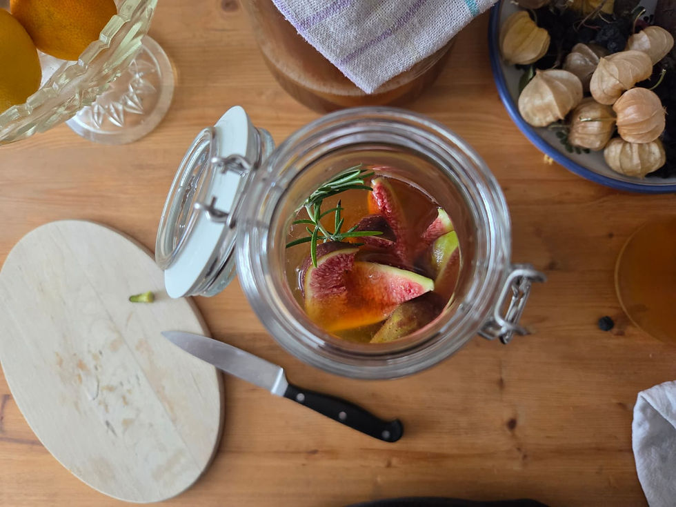 Kombucha mit frischen Feigen und Rosmarin ©Diana Horvat