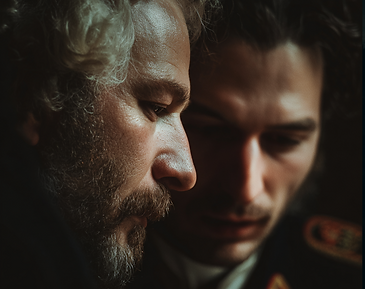 Two men's faces