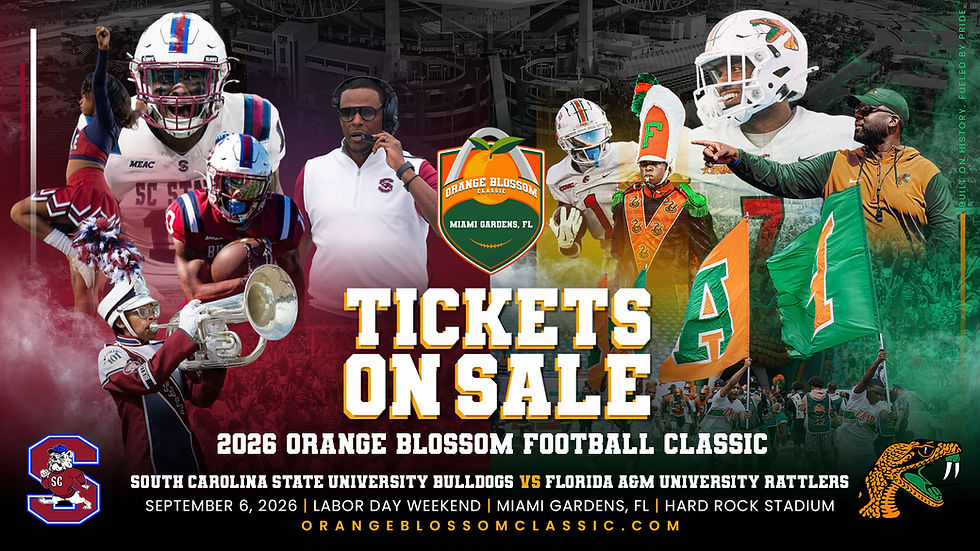 Tickets on sale graphic for the Orange Blossom Classic