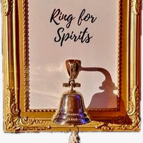 Living Champagne Wall Custom Sign "Ring for Spirits". Sign Matched Gala Theme.