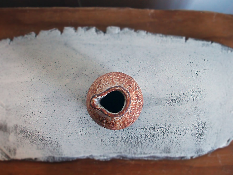 shino glazed pitcher/bottle 25cm hig