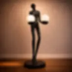 Abstract Figure Sphere Floor Lamp - Modern 3.5 Ft Decor