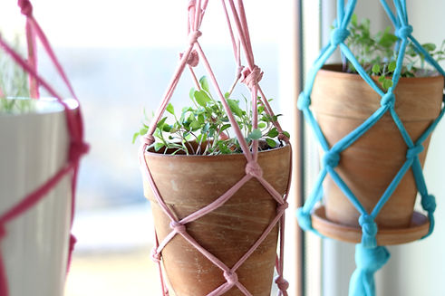 DIY Macrame Flowerpot Hangers