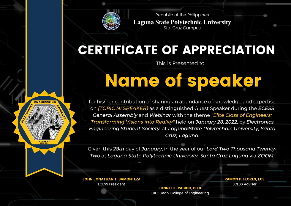 certificate of appreciation