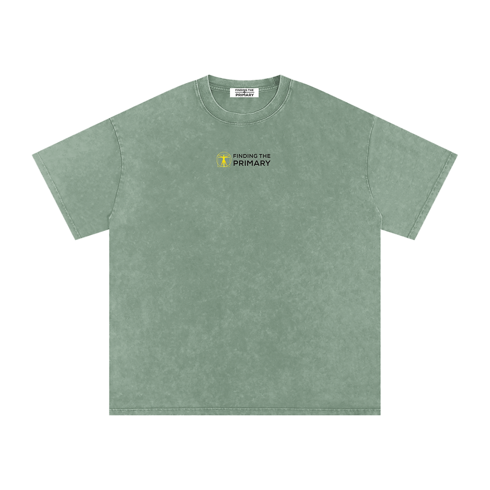 Thumbnail: Snow Washed Oversized Cotton T-Shirt - Vector Back