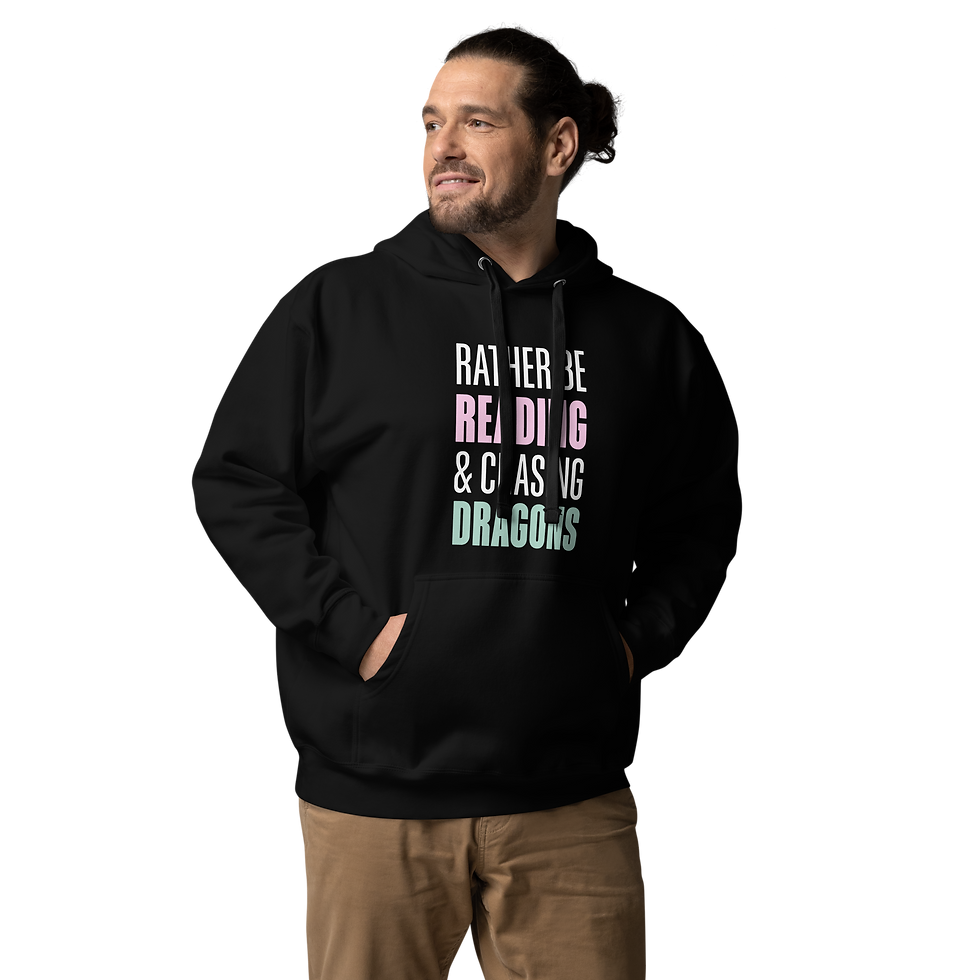 Thumbnail: Rather Be Reading & Chasing Dragons Unisex Hoodie