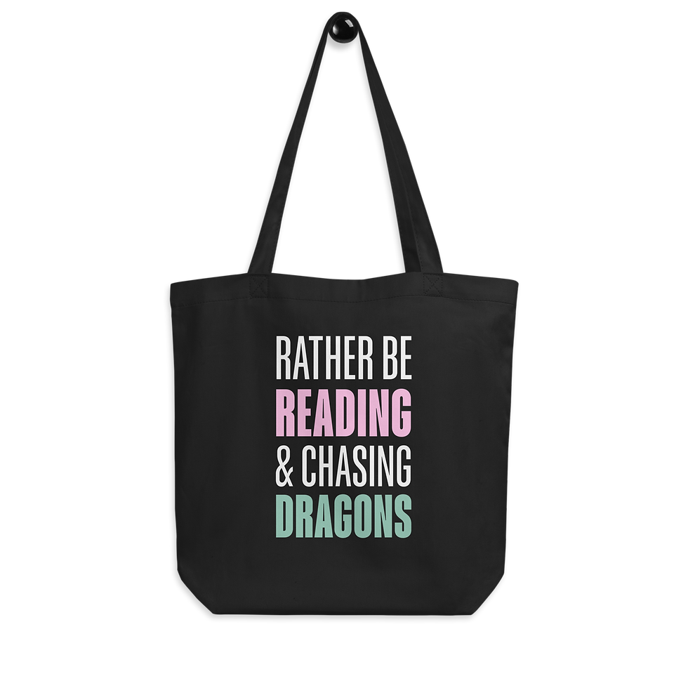 Thumbnail: Rather Be Reading & Chasing Dragons Double-Printed Tote