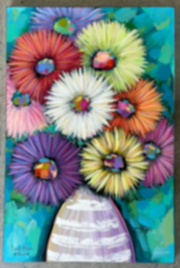24”x36”x1.5” Flower bouquet 🩷❤️🧡💛💚🩵💙💜