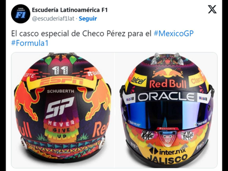 Checo Pérez estrenará casco de edición especial para el Gran Premio de México