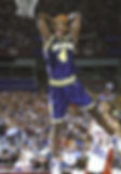 Photo: Chris Webber as a member of the University of Michigan. Photo credit: Michigan Sports Hall of Fame. Webber was a 2022 inductee.