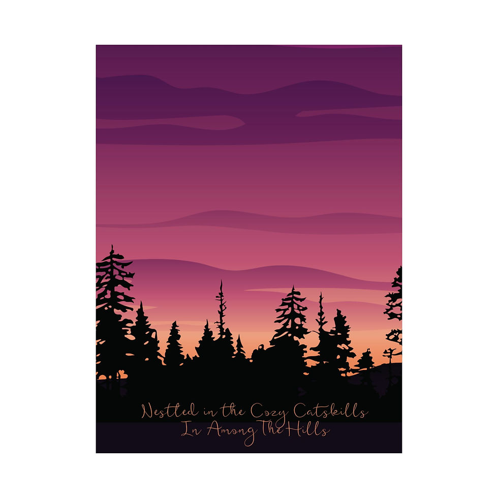 Thumbnail: Cozy Catkills - Sunset - Matte Vertical Poster - Serene Nature Wall Art