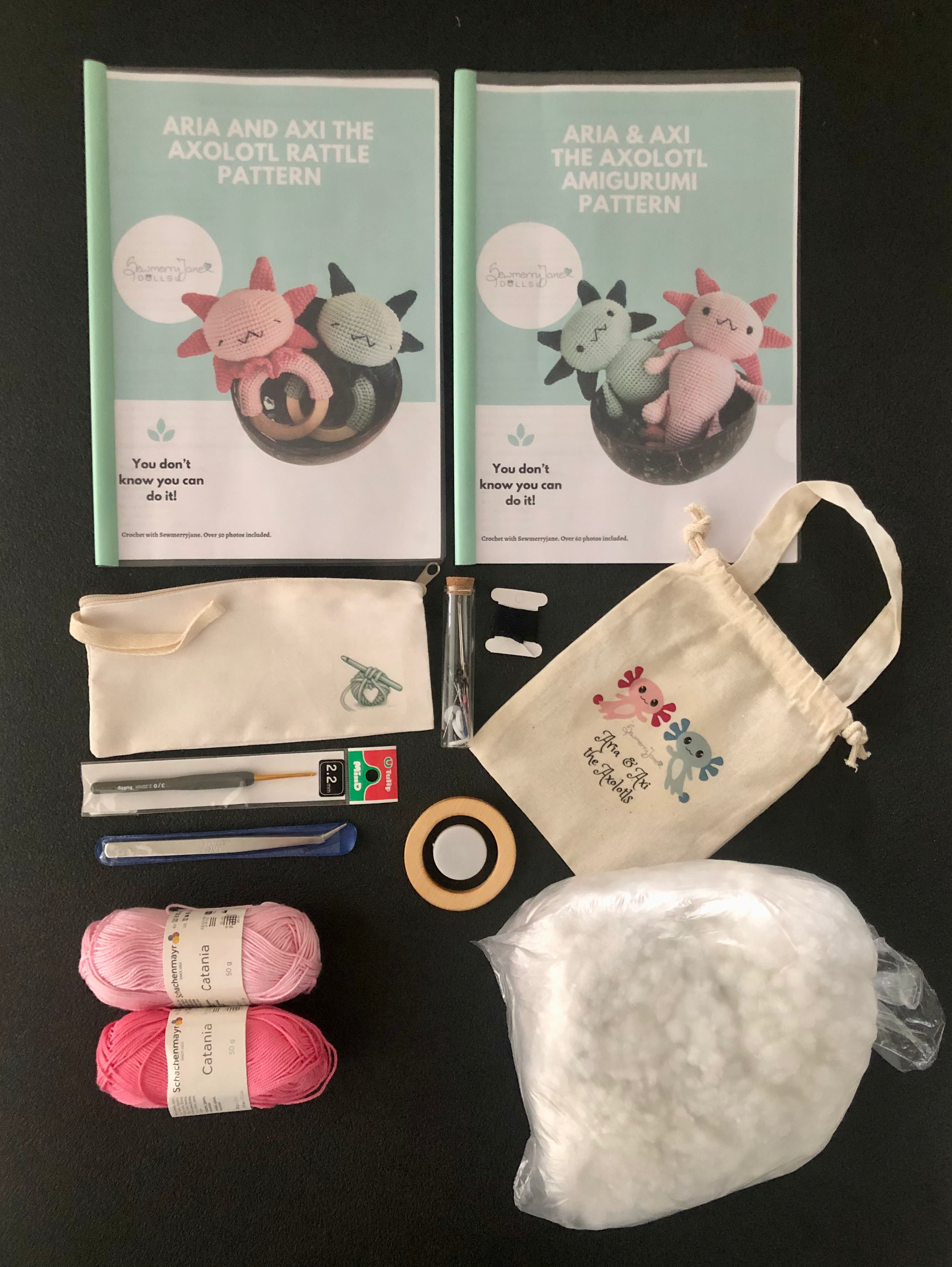 Aria and Axi The Axolotl Crochet Kit