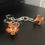 Thumbnail: Long Coper and Silver Flower Drop Earrings
