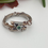 Thumbnail: Emerald Oxidised Silver Twig Ring Silver (pre-order)