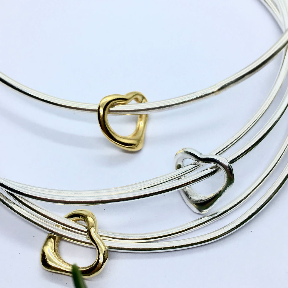 Thumbnail: Stacking Bangle Gold Heart