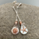 Thumbnail: Earrings Seashore Long Drop Mis-Matched Silver Copper Earrings F&W